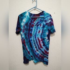 Tie-Dye T-Shirt in Blue and Purple
